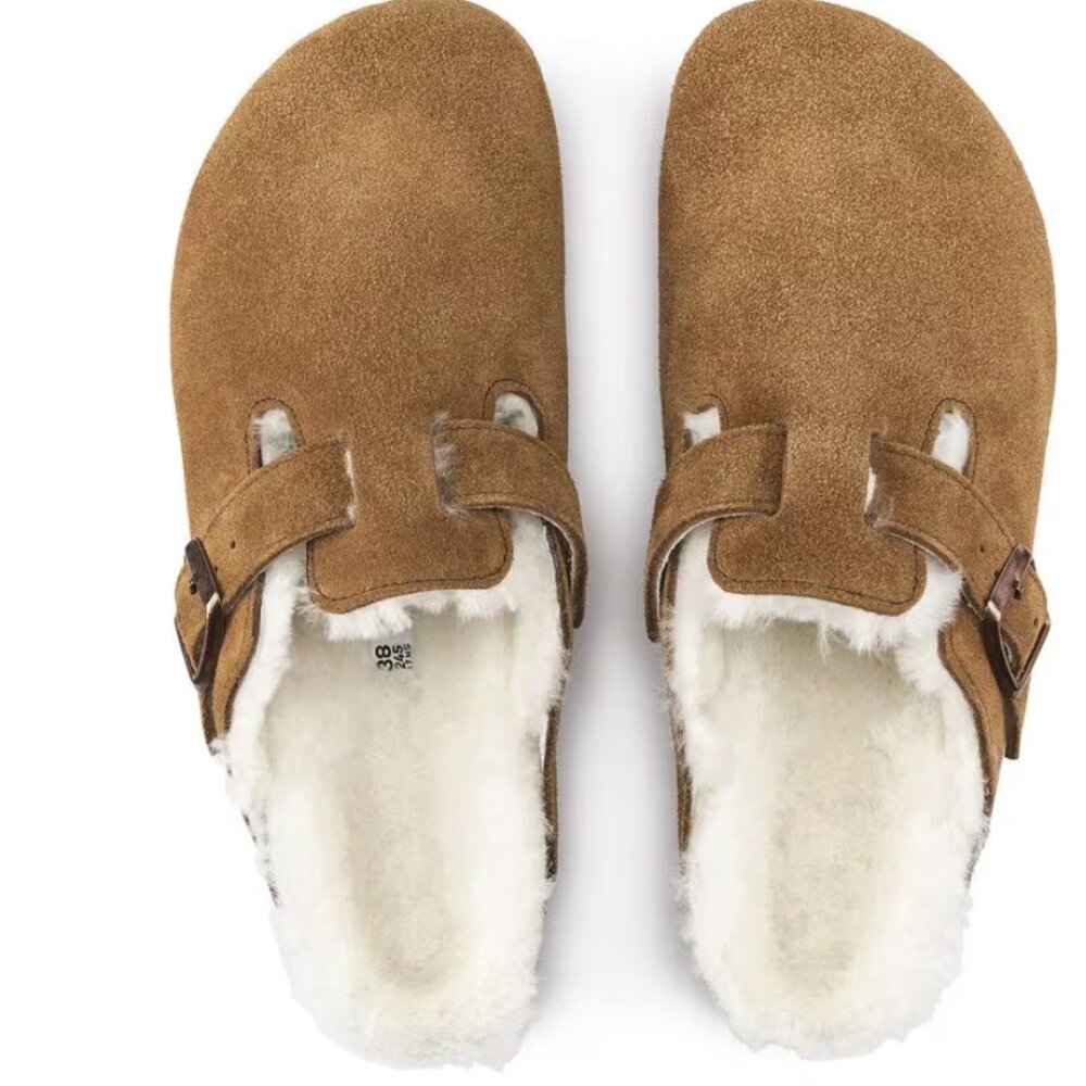 BIRKENSTOCK - BOSTON SUEDE SHEARLING CLOG WOMEN’S SIZE 39(U.S 8.5)